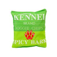 Set 2x Jucarie pentru caini tip pernuta de ros, SHAW, design punga chipsuri amuzante, Dogritos si Kennei