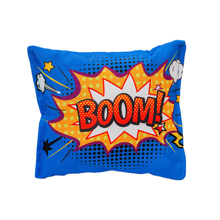 Set 2x Jucarie pentru caini tip pernuta de ros, SHAW, design punga chipsuri amuzante, Lazy si Boom