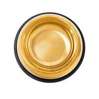 Castron din inox tip bol pentru caini si pisici SHAW, 16 cm, auriu