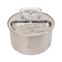 Fantana de apa SHAW® inox, filtrare apa, 4L, argintiu