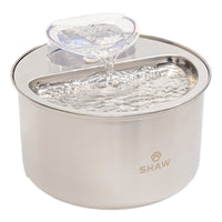 Fantana de apa SHAW® inox, filtrare apa, 4L, argintiu