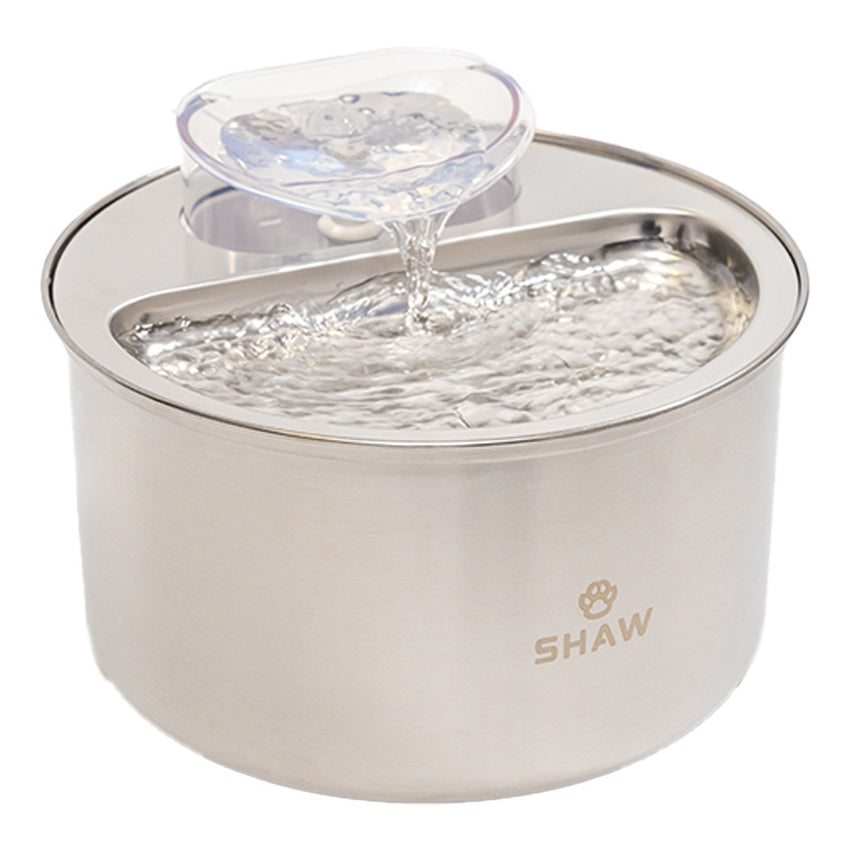 Fantana de apa SHAW® inox, filtrare apa, 4L, argintiu