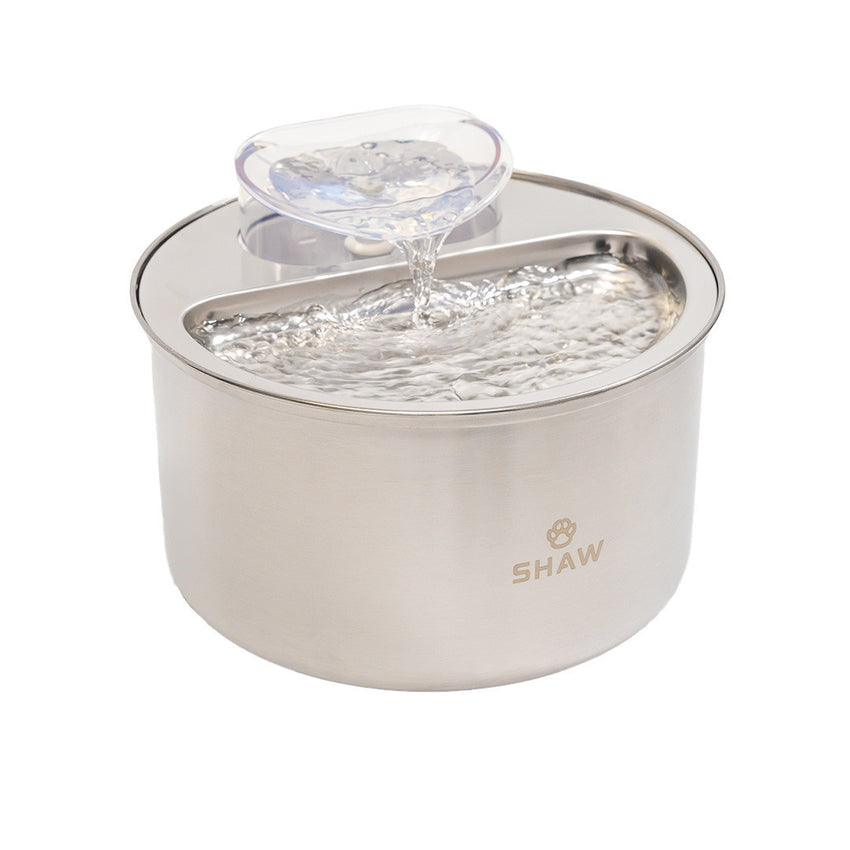 Fantana de apa SHAW® inox, filtrare apa, 4L, argintiu