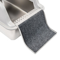 Litiera inox SHAW® XL pentru pisici, cu prag multifunctional si lopatica incluse, usor de curatat, rezistenta