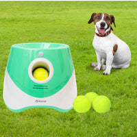 Aruncator automat de mingi tip lansator pentru caini, SHAW, incarcare USB, senzor miscare, 3 mingi incluse