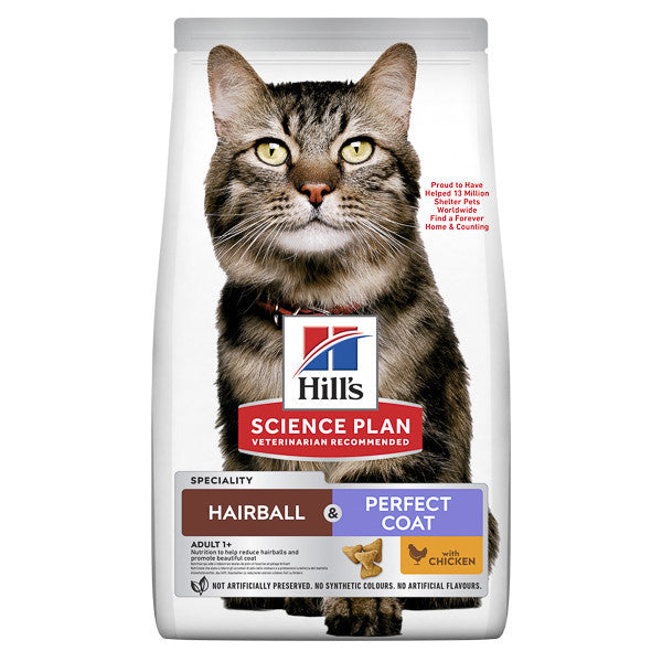 Hrana pisici Hill\\\'s SP Feline Adult Hairball & Perfect Coat 1.5 kg
