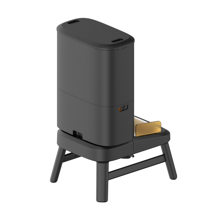 Hranitor automat smart SHAW® Titan pentru caini, aplicatie mobila, 15L, programare hranire, negru