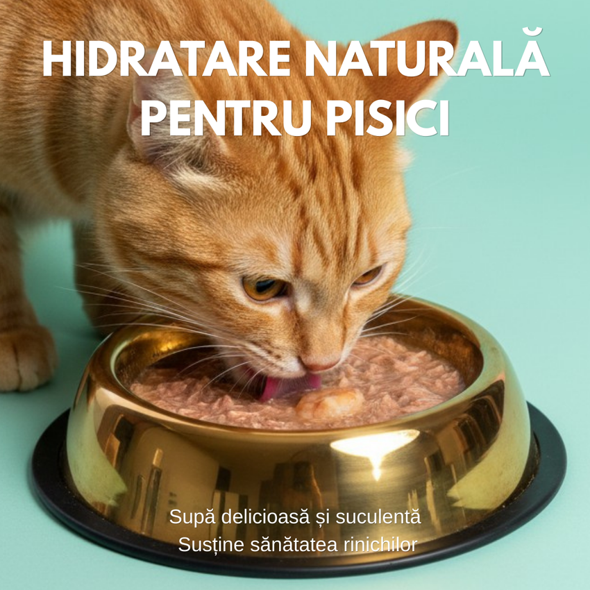 Hrana umeda premium SHAW pentru pisici adulte si mofturoase cu file de ton si creveti in supa, fara cereale, 80g