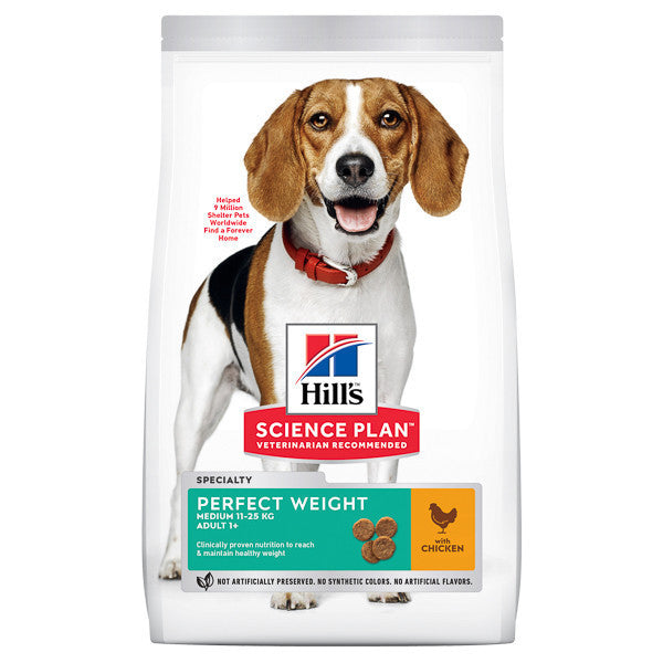 Hrana caini Hill\'s SP Canine Adult Perfect Weight Medium Chicken 12 kg