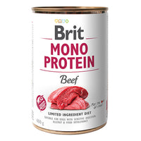 Set 6 x Conserva Hrana umeda Brit Mono Protein Beef 400 g