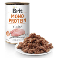 6 x Conserva Hrana umeda Brit Mono Protein Turkey 400 g