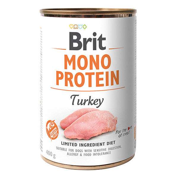 6 x Conserva Hrana umeda Brit Mono Protein Turkey 400 g