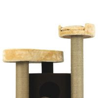 Ansamblu de joaca si catarat pentru pisici cu sisal, SHAW, MDF, bej, model Roma