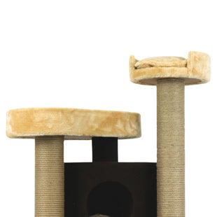 Ansamblu de joaca si catarat pentru pisici cu sisal, SHAW, MDF, bej, model Roma