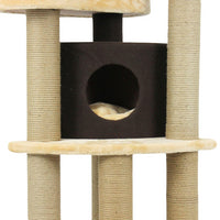 Ansamblu de joaca si catarat pentru pisici cu sisal, SHAW, MDF, bej, model Roma