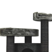 Ansamblu de joaca si catarat pentru pisici cu sisal, SHAW, MDF, gri, model Roma