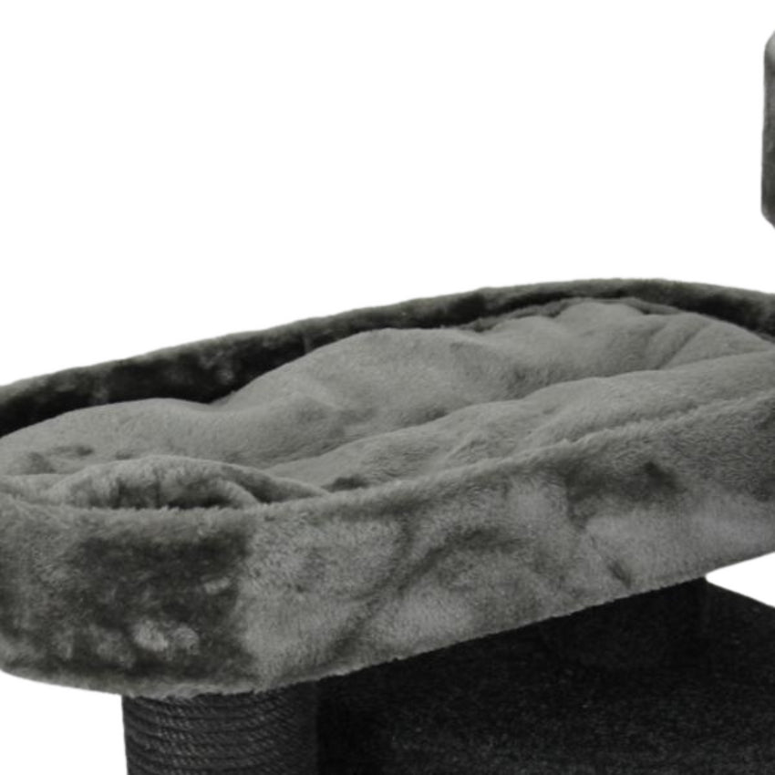 Ansamblu de joaca si catarat pentru pisici cu sisal, SHAW, MDF, gri, model Roma