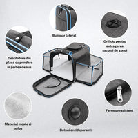 Geanta extensibila transport pisici SHAW®