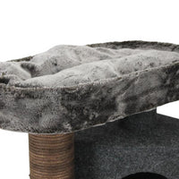 Ansamblu de joaca si catarat pentru pisici cu sisal, SHAW, MDF, maro, model Roma