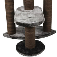 Ansamblu de joaca si catarat pentru pisici cu sisal, SHAW, MDF, maro, model Roma