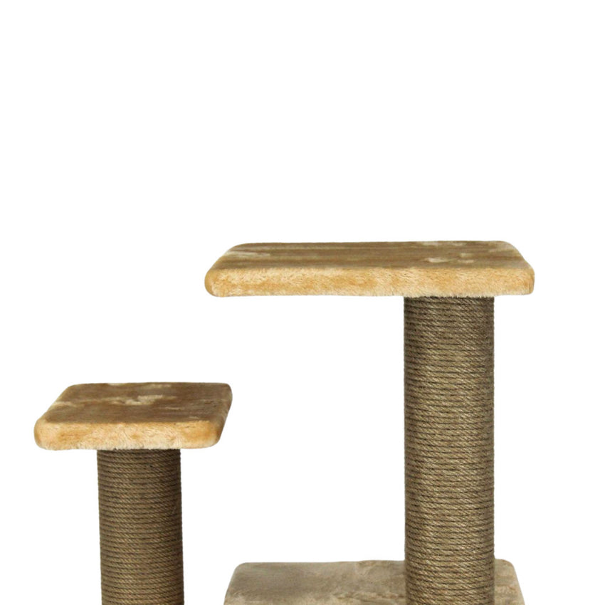 Ansamblu de joaca si catarat pentru pisici cu sisal, SHAW, MDF, bej, model Zurih