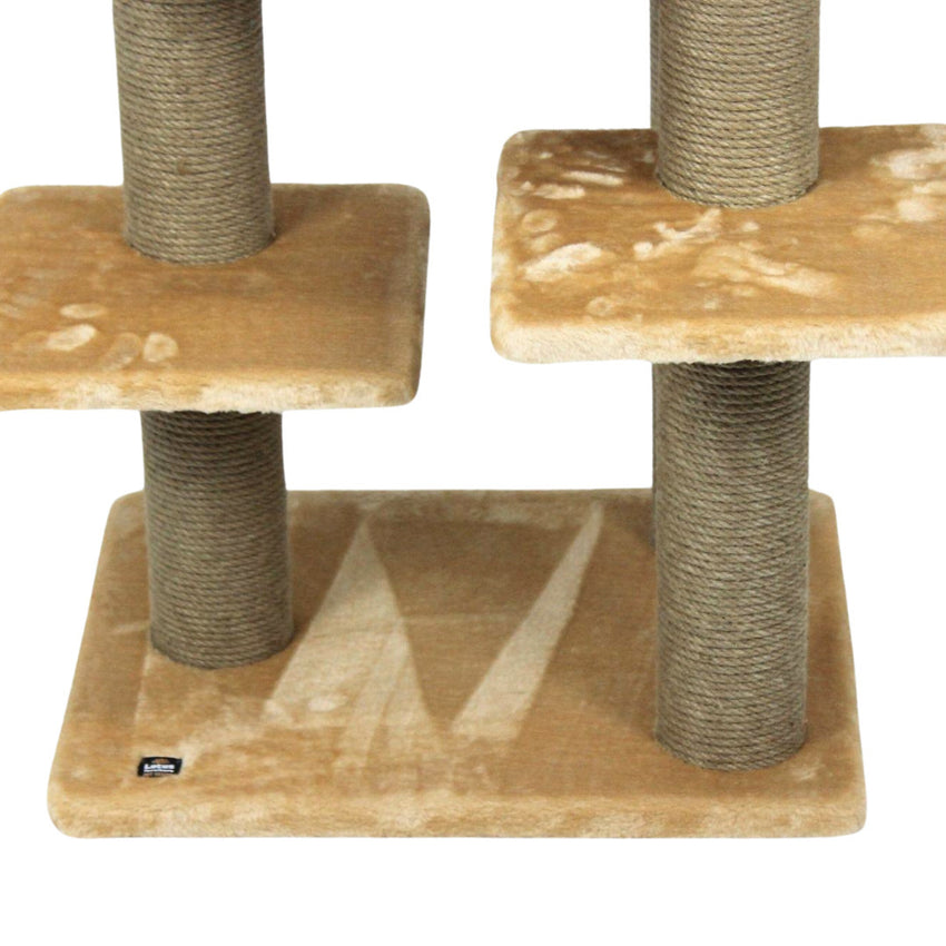 Ansamblu de joaca si catarat pentru pisici cu sisal, SHAW, MDF, bej, model Zurih