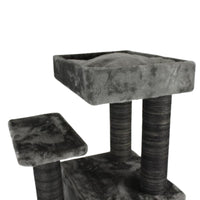 Ansamblu de joaca si catarat pentru pisici cu sisal, SHAW, MDF, gri, model Zurih