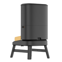 Hranitor automat smart SHAW® Titan pentru caini, aplicatie mobila, 15L, programare hranire, negru