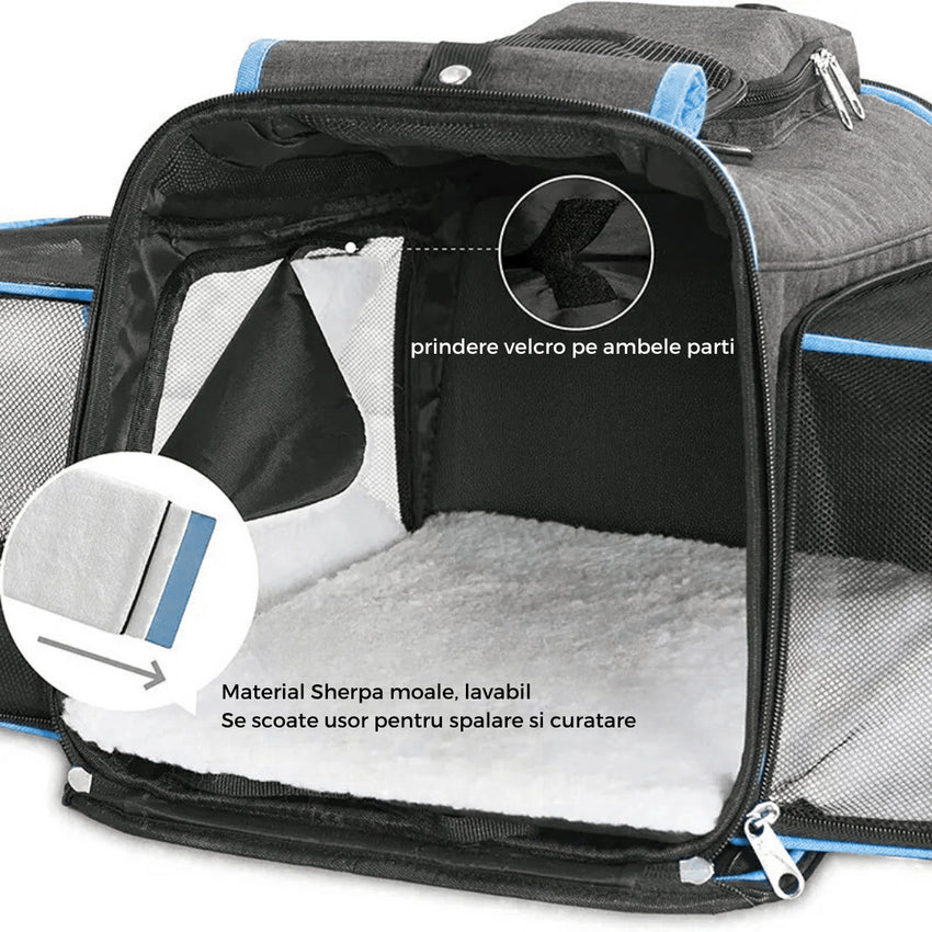 Geanta extensibila transport pisici SHAW®