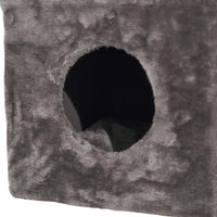 Taburet cu culcus pentru pisici, SHAW, MDF, gri, model Linz