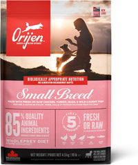 Hrana uscata caini talie mica Orijen Original Dog Adult Mini 4.5kg, fara cereale, bogata in proteine animale premium