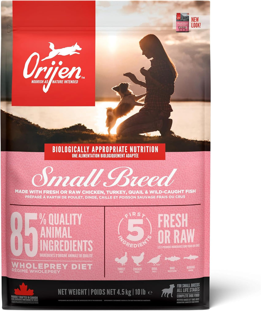 Hrana uscata caini talie mica Orijen Original Dog Adult Mini 4.5kg, fara cereale, bogata in proteine animale premium