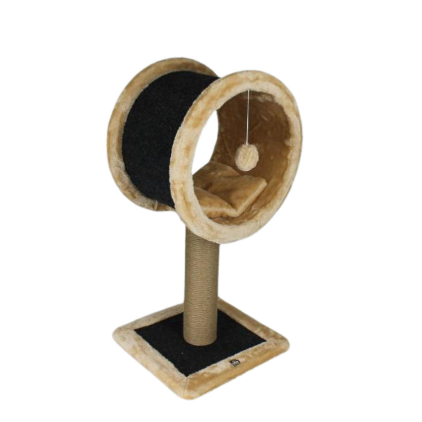 Ansamblu de joaca si catarat pentru pisici cu sisal, SHAW, MDF, bej, model Bordo