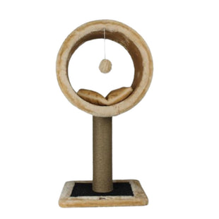 Ansamblu de joaca si catarat pentru pisici cu sisal, SHAW, MDF, bej, model Bordo