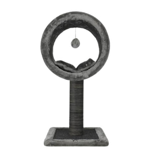 Ansamblu de joaca si catarat pentru pisici cu sisal, SHAW, MDF, gri, model Bordo