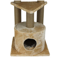 Ansamblu de joaca si catarat pentru pisici cu sisal, SHAW, MDF, bej, model Warsaw