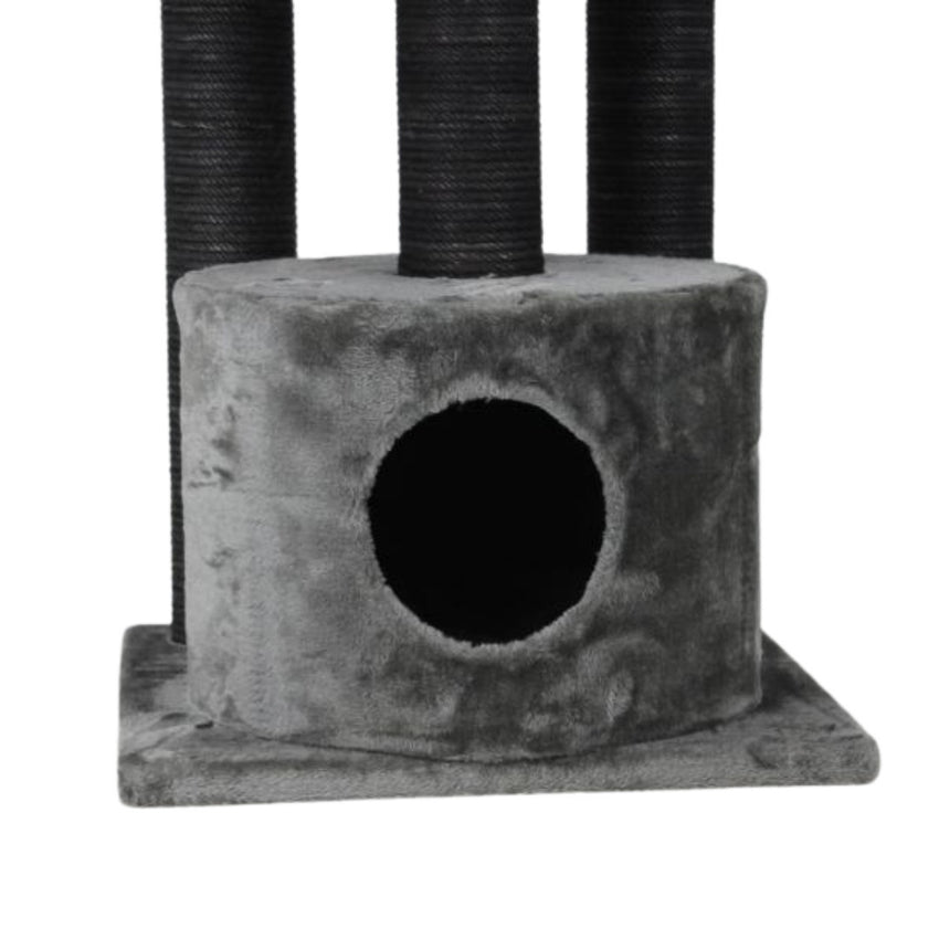Ansamblu de joaca si catarat pentru pisici cu sisal, SHAW, MDF, gri, model Warsaw