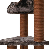 Ansamblu de joaca si catarat pentru pisici cu sisal, SHAW, MDF, maro, model Warsaw