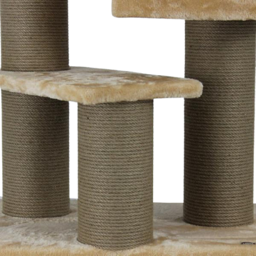 Ansamblu de joaca si catarat pentru pisici cu sisal, SHAW, MDF, bej, model Toulouse