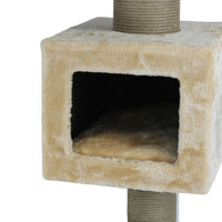 Ansamblu de joaca si catarat pentru pisici cu sisal, SHAW, MDF, bej, model Toulouse