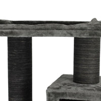 Ansamblu de joaca si catarat pentru pisici cu sisal, SHAW, MDF, gri, model Toulouse