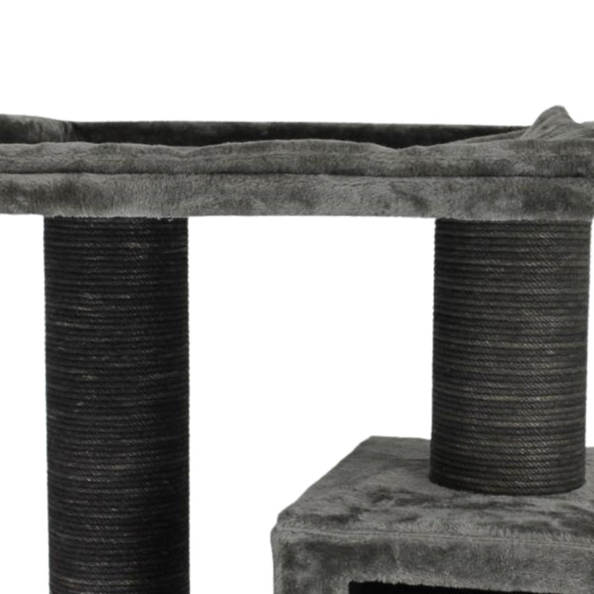 Ansamblu de joaca si catarat pentru pisici cu sisal, SHAW, MDF, gri, model Toulouse