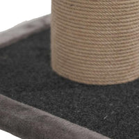 Stalp de zgariat si catarat pentru pisici cu sisal, SHAW, MDF, gri, 106 cm