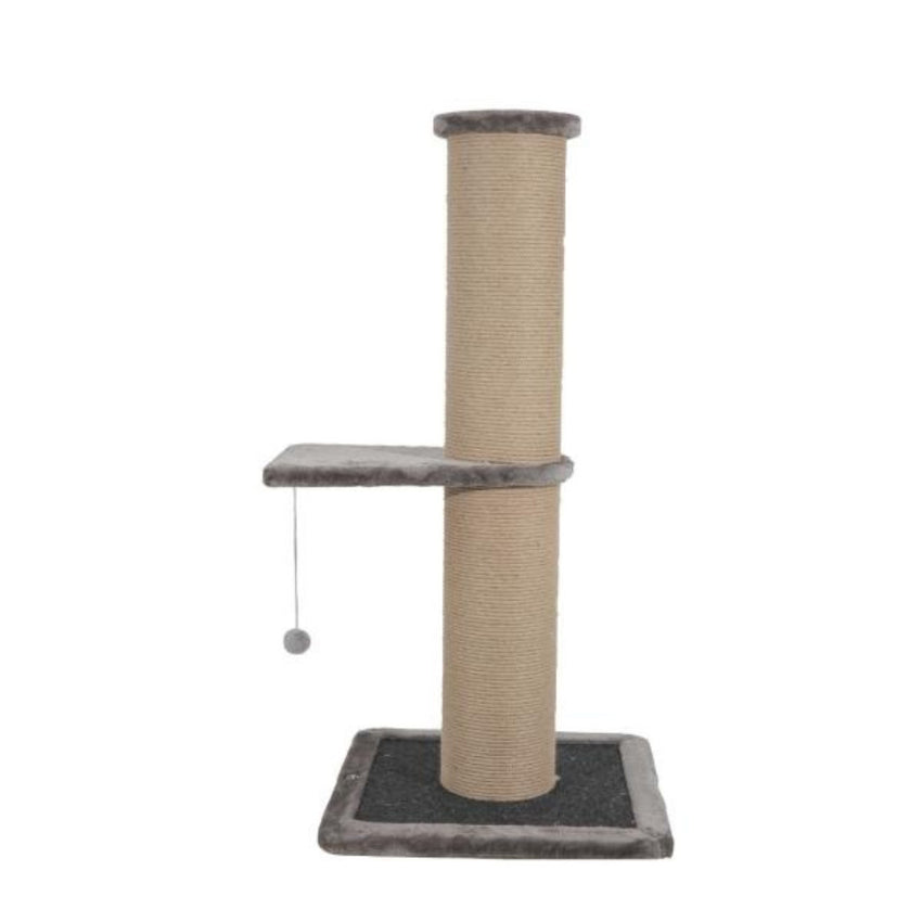 Stalp de zgariat si catarat pentru pisici cu sisal, SHAW, MDF, gri, 106 cm