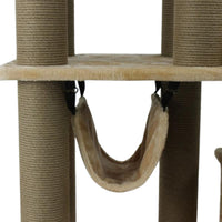 Ansamblu de joaca si catarat pentru pisici cu sisal, SHAW, MDF, bej, model Istanbul