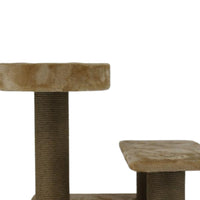 Ansamblu de joaca si catarat pentru pisici cu sisal, SHAW, MDF, bej, model Istanbul