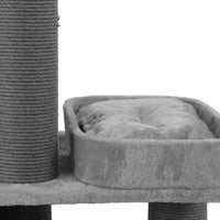 Ansamblu de joaca si catarat pentru pisici cu sisal, SHAW, MDF, gri, model Istanbul