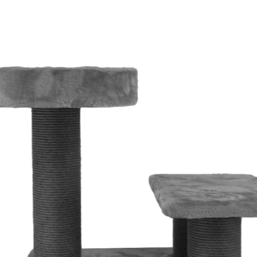 Ansamblu de joaca si catarat pentru pisici cu sisal, SHAW, MDF, gri, model Istanbul