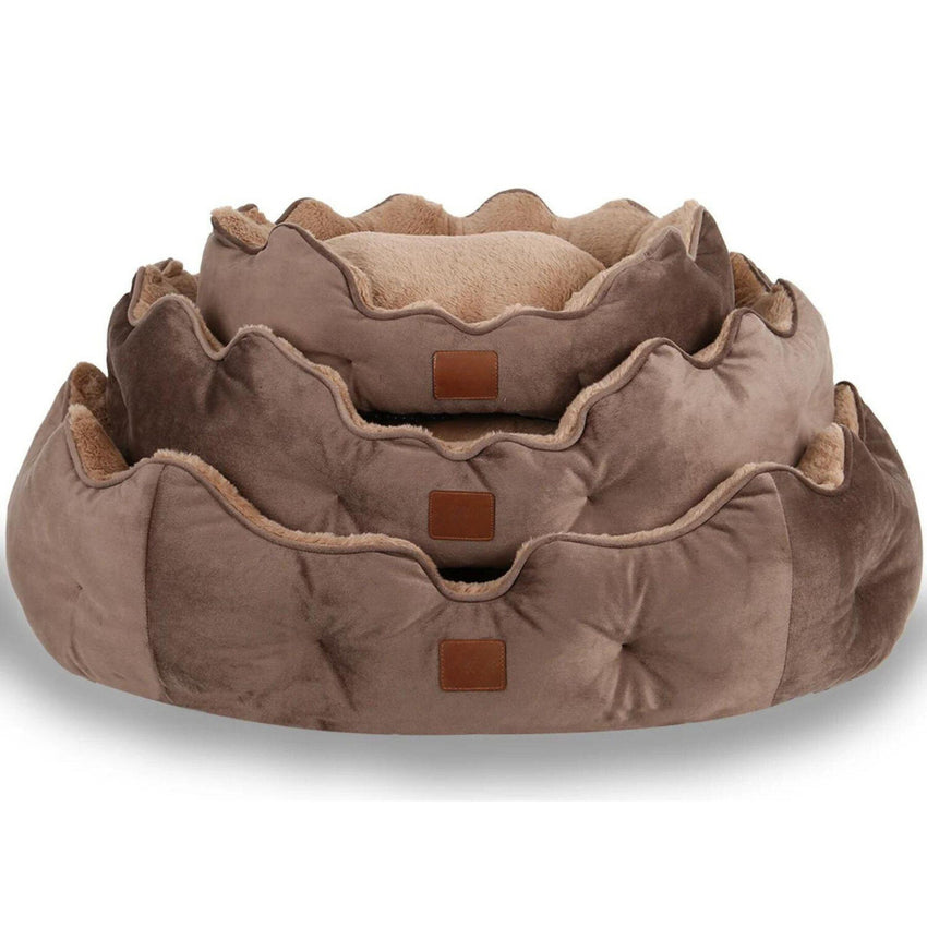 Pat moale si confortabil pentru caini si pisici, SHAW, Lavabil, Maro, 40 x 45 cm