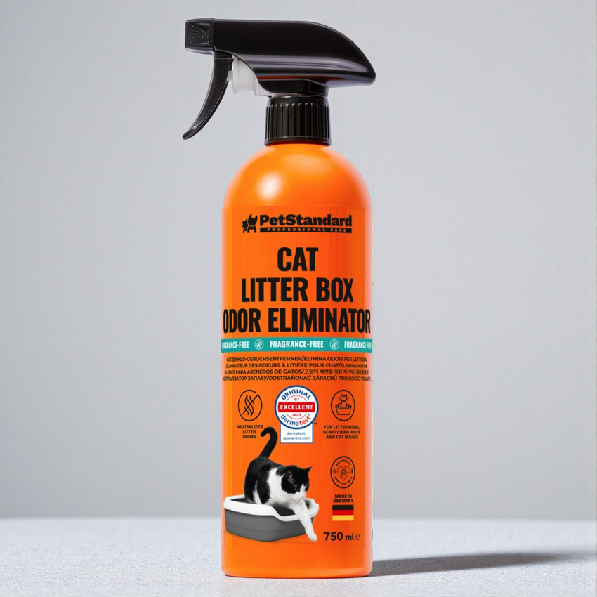 Solutie Profesionala Enzimatica pentru Eliminarea Mirosului de Urina din Litiera Pisicii, pentru Curatare Litiera, fara parfum, 750 ml